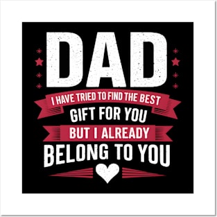 Dad from Kids Daughter or Son for fathers day Dad birthday Posters and Art